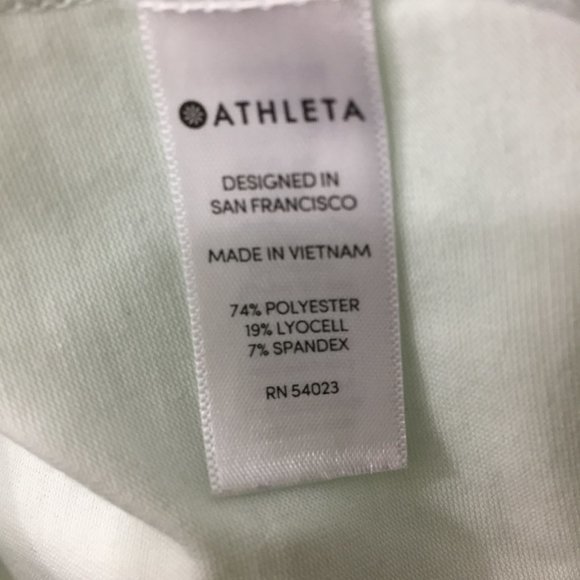 ATHLETA Pale Mint Green Essense Open Back Twist Long Sleeve Active Wear Shirt - Picture 4 of 10